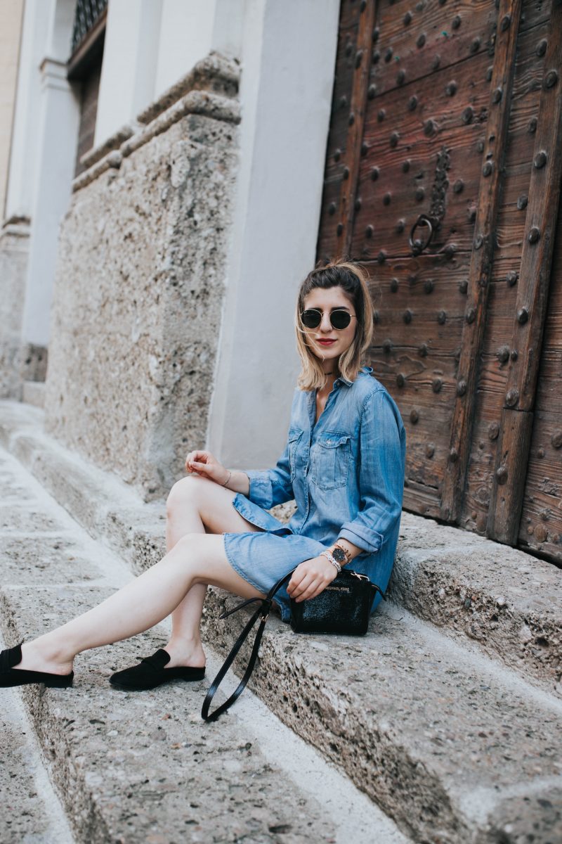 More & More / Damen-Kleid / Light Denim Dress